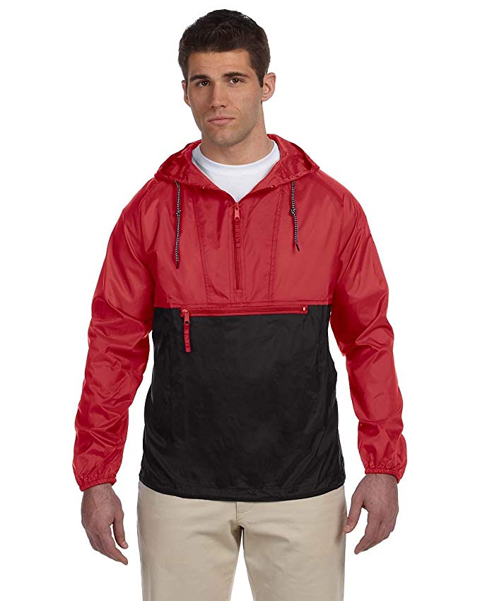 Harriton Packable Nylon Jacket> RED/BLACK M750″ class=”aligncenter”></a><br /><a href=