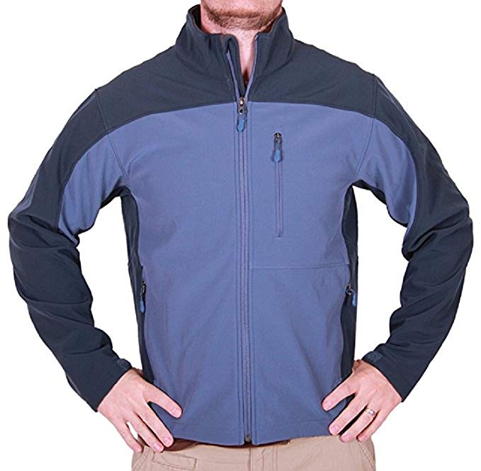 Water Resistant, Windproof, Breathable 3 Layer Fabric with 4 Way Stretch, Men’s Soft Shell Jacket