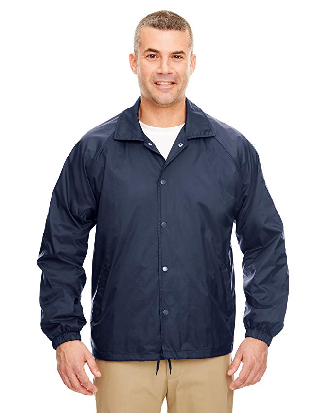 UltraClub Nylon Coaches Solid Coat Men's 8944