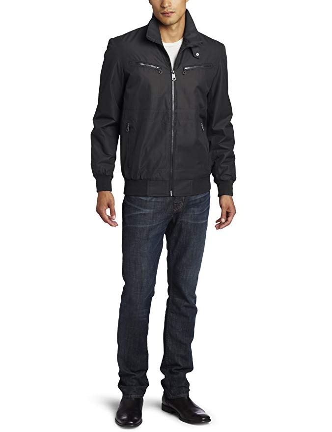 Buffalo by David Bitton Men's Tall Dobby Tech Moto Jacket