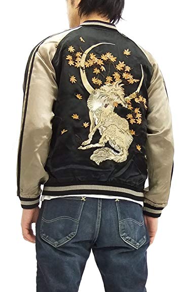 SCRIPT Japanese Souvenir Jacket SSJ-504 Fox Men's Sukajan Black