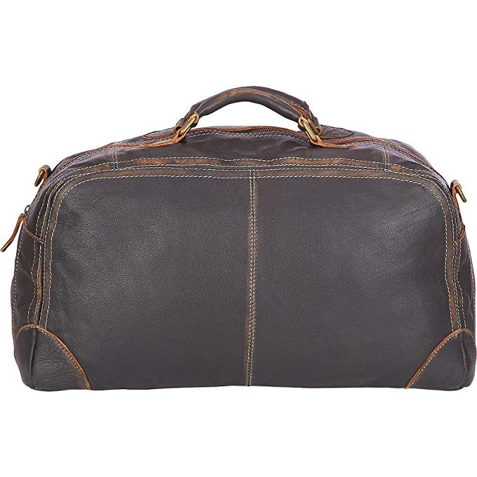 Black Rivet Mens, Womens Distressed Landon Leather Duffel