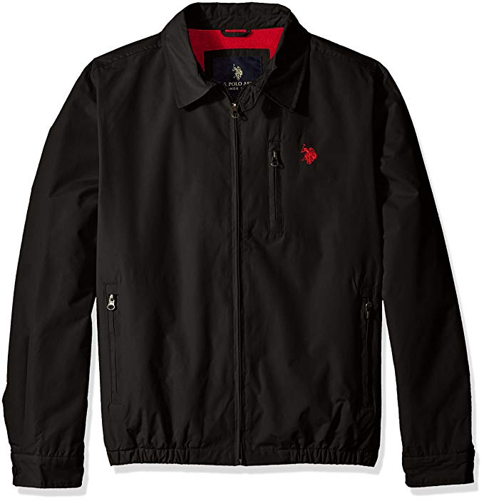 U.S. Polo Assn. Men's Micro Golf Jacket with Polar Fleece Lining