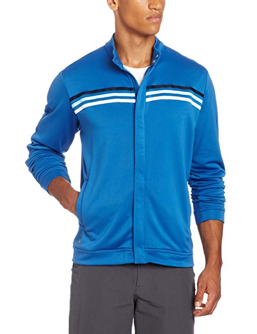 adidas Golf Men's Climalite Long Sleeve/Layering 3-Stripe Jacket