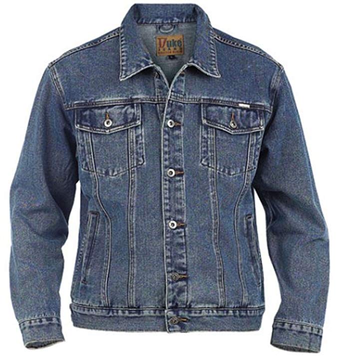 D555 Mens Big Kingsize Denim Jacket Jean XL 2XL 3XL 4XL 5XL 6XL Stonewash