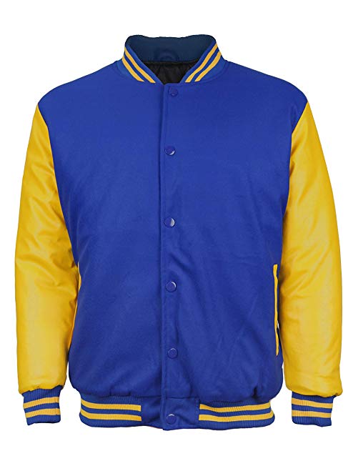 Maximos USA Men's Premium Vintage Baseball Letterman Varsity Jacket