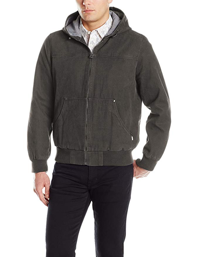 Levi's Men's Cotton Canvas Hooded Bomber Jacket