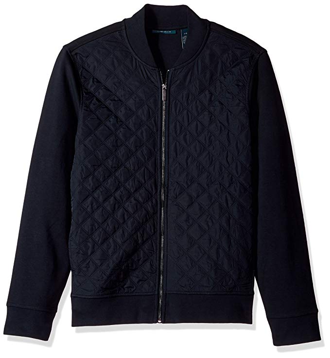 Perry Ellis Men's Quilted Nylon Full Zip Jacket