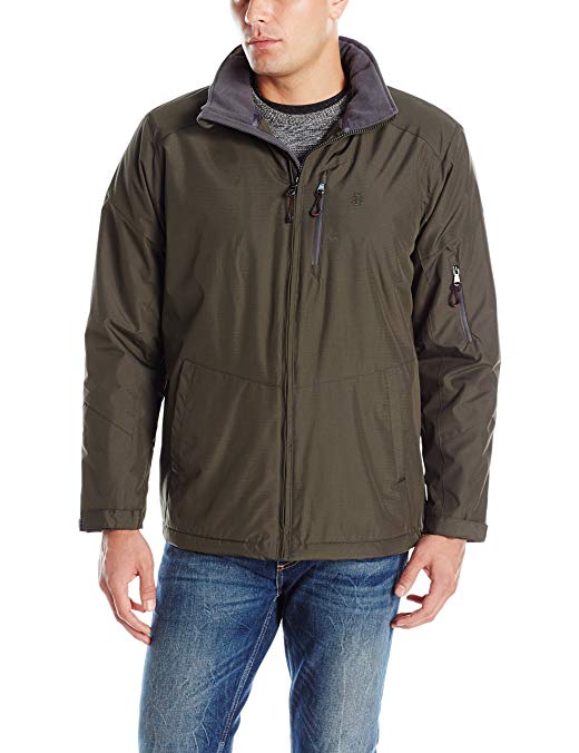 IZOD Men's Ultra Durable Fleece Lined Rip-Stop Jacket