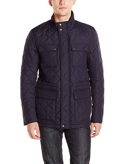 Vince Camuto Men's Basic 4 Pocket Quilted Jacket