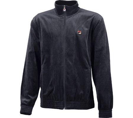 Fila Men's Full Zip Solid Velour Ebony Jacket