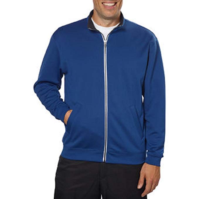 Pebble Beach Men's Full Zip Jacket-Gray Heather