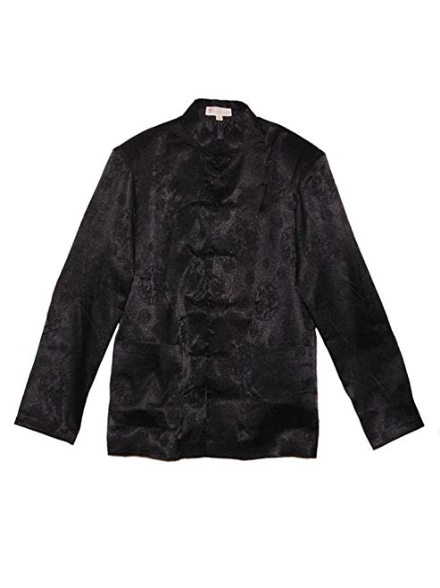 GoodOrient Men's Black Dragon and Shou Chinese Jacket/Customized Service For Free