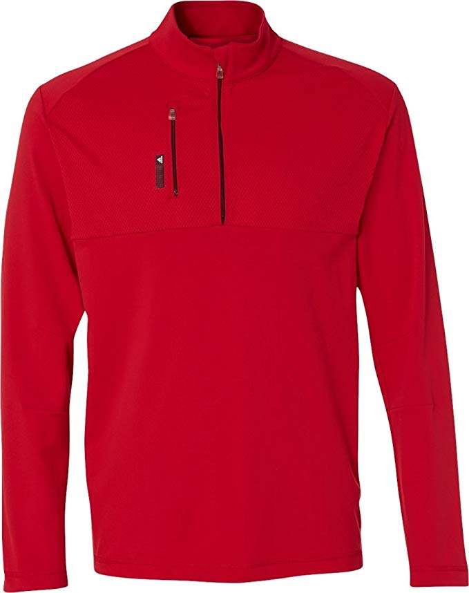 A195 Adidas Men's Pure Motion 1/4-Zip with Textured Inserts