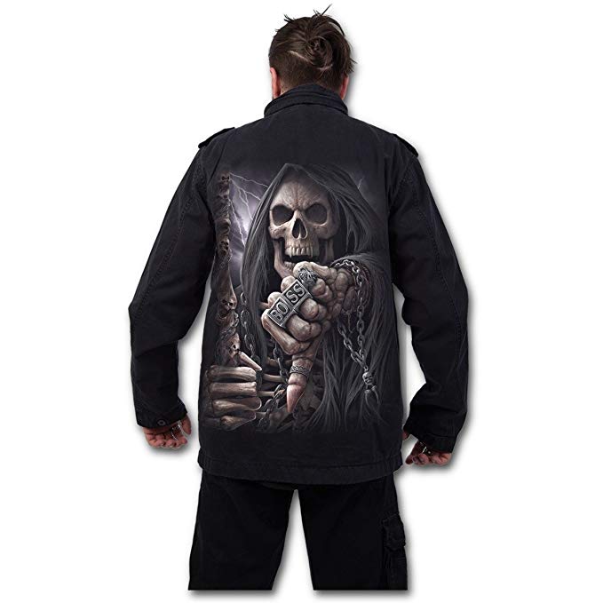 Spiral Mens - Boss Reaper - Military Lined Jacket with Hidden Hood