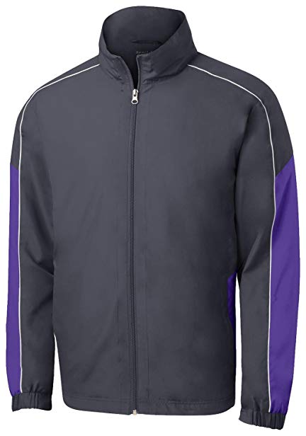 Sport-Tek Mens Piped Colorblock Wind Jacket