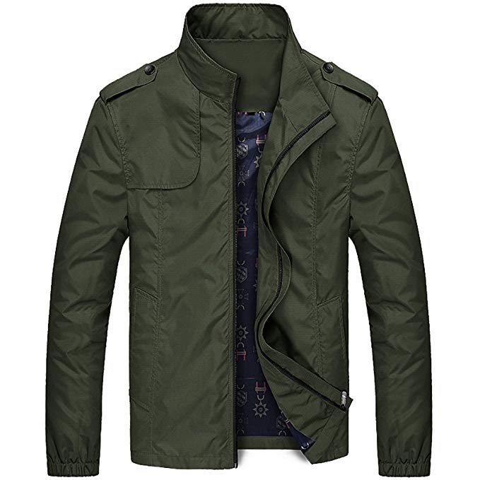 Fancy Fly Men's Jacket Windbreaker Lightweight Casual Spring Jacket Fashion Outerwear and Coats for Men