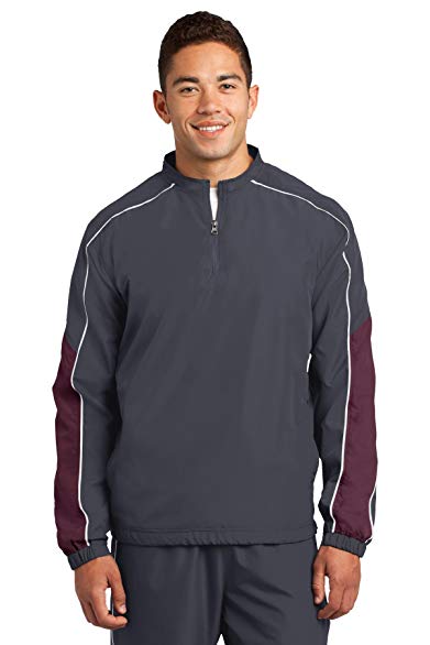 Sport-Tek Men's Piped Colorblock 1/4 Zip Wind Shirt