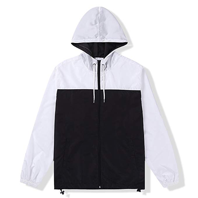 Beautiful Giant Men's Waterproof Windproof Outdoor Hooded Windbreaker Jacket