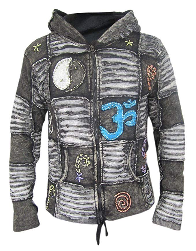 Little Kathmandu Men's Gothic Ribs Cotton Pixie Hood Jacket