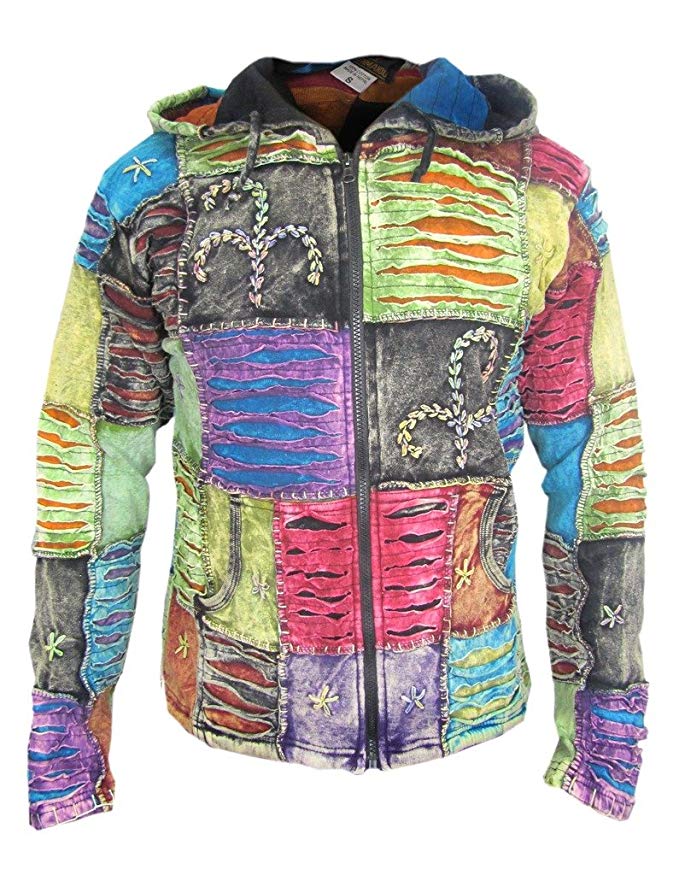 Little Kathamandu Men's Cotton Ribs Razorcut Slashed Pixie Pointed Hood Jacket