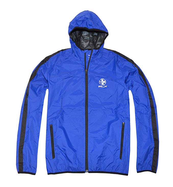 RLX Ralph Lauren Men Lightweight Windbreaker Jacket (M, Royal Blue)