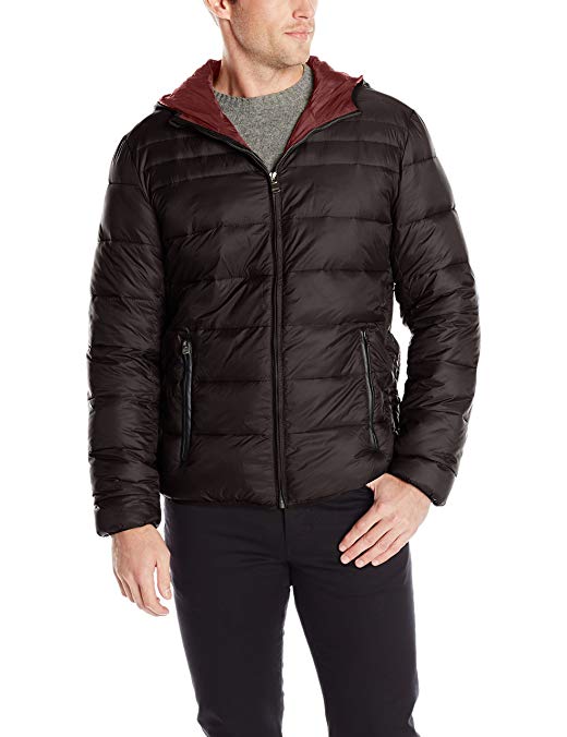 Perry Ellis Men's Quilted Zip-Front Jacket