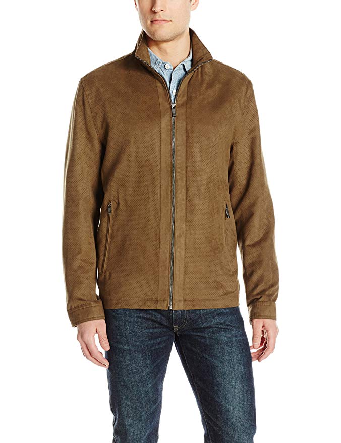 Weatherproof Garment Co. Men's Perforated Microsuede Open Bottom Jacket