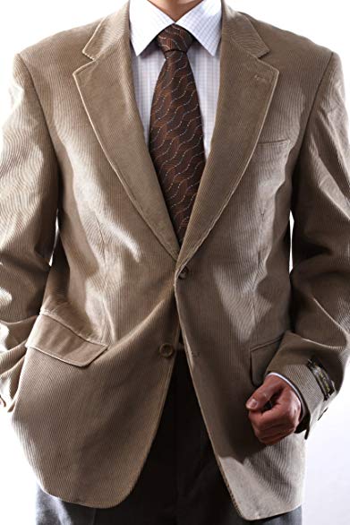 Giorgio Cerruti Men's Single Breasted 2 Button Tan (#404B) 100% Cotton Corduroy Jacket