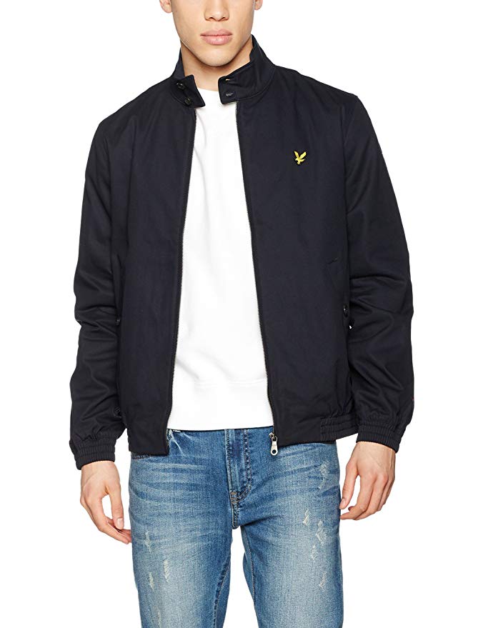 Lyle & Scott Men's Harrington Logo Zip Jacket, Blue