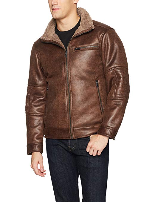 Buffalo David Bitton Men's Shearling Jacket Faux Fur Lining