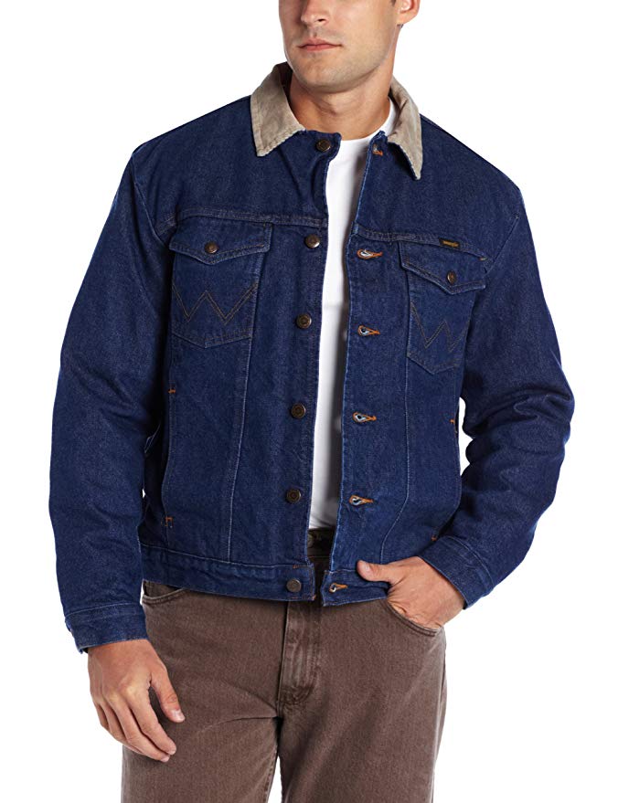 Wrangler Men's Regular Blanket Lined Denim Jacket