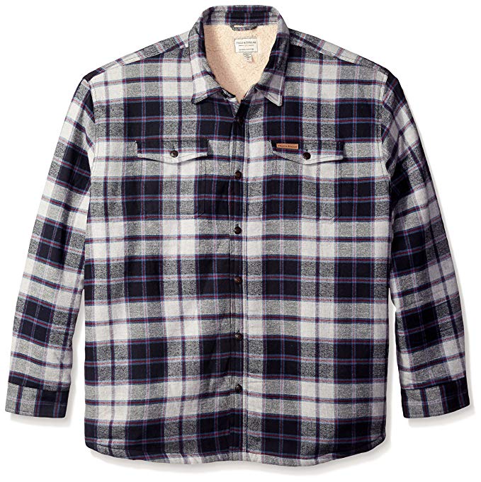 Field & Stream Men's Big-Tall P508X Plaid Sherpa-Lined Shirt Jacket