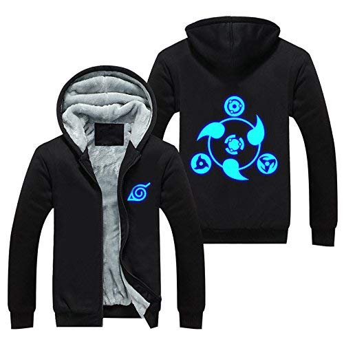 NSOKing Mens Casual Thick winter luminous Hoodie Jacket Coat