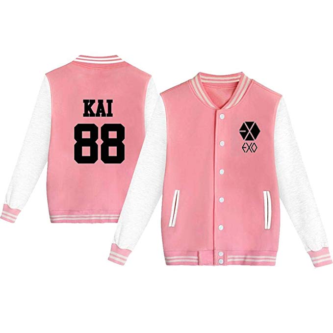 Kpop EXO EXO-M EXO-K Varsity Baseball Jacket Overcoat