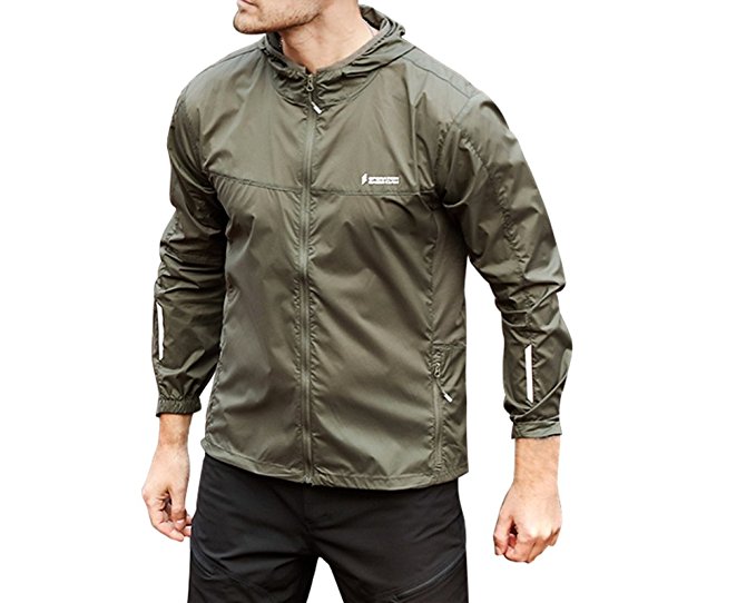 Eagle Claw Men's Sun Protection Clothing Thin Windbreaker Lightweight UV Protect Jacket