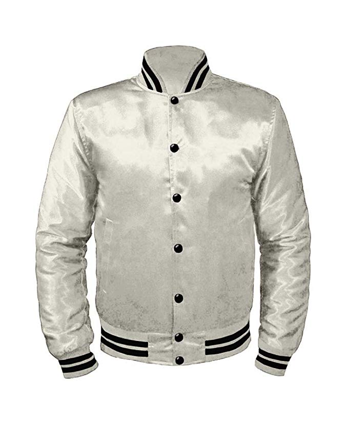 luvsecretlingerie Original American Varsity Letterman College Baseball Bomber Satin Men Jackets