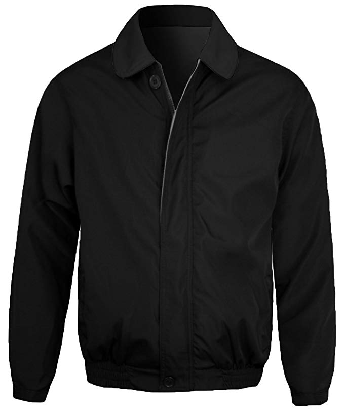 Guytalk Men's Wind and Water Resistant Windbreaker Zipper Closure Golf Jacket