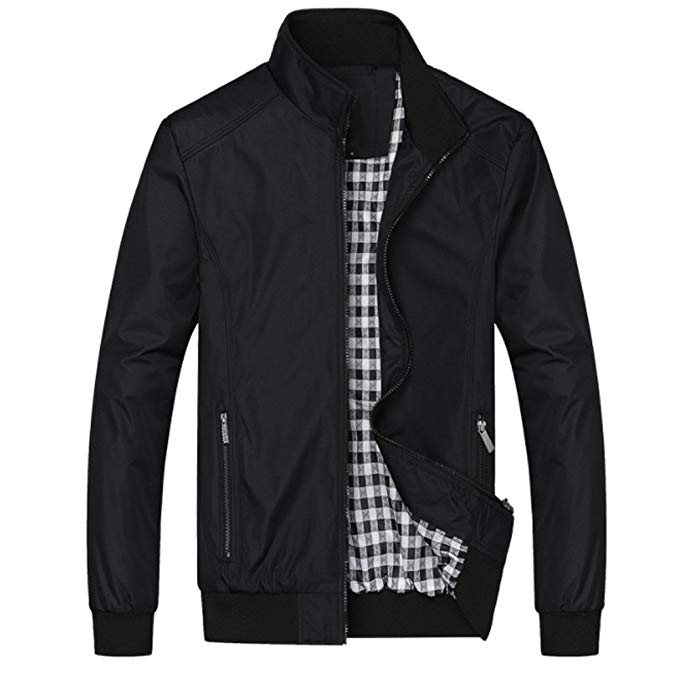 MAGE MALE Men Windbreaker Bomber Jacket Lightweight Softshell Outdoor Sportswear Casual Coat