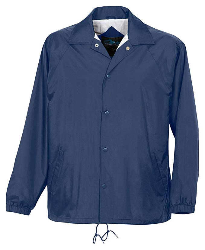 Big Mens Coach Jacket with Water Resistant Shell by Tri-Mountain