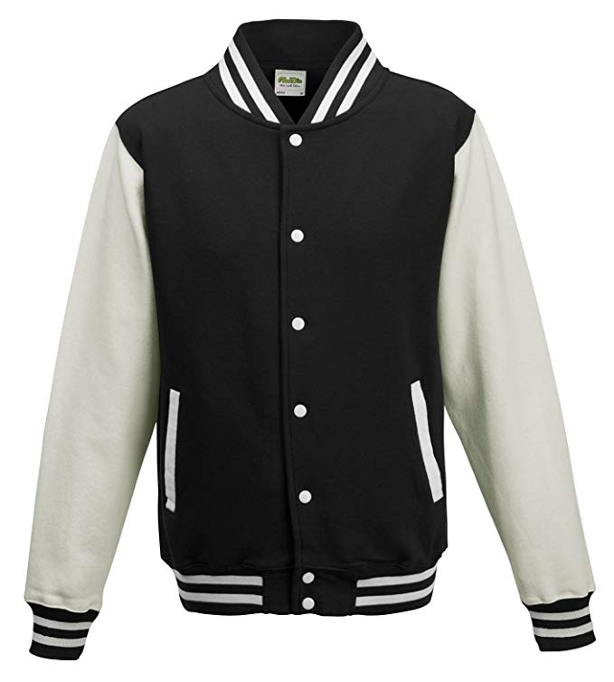 AWDis Varsity Jkt Jet blk/white