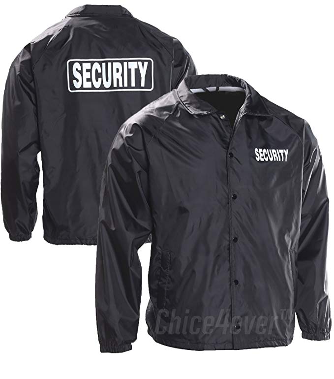 Choice4ever VOS Security 100% Taffeta Nylon Water Resistant Lightweight Windbreaker