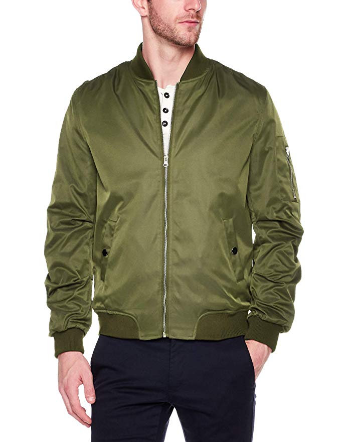 AUSTIN MILL Men's Light Weight Bomber Flight Jacket