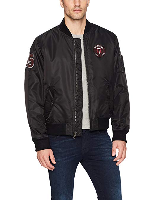 Tommy Hilfiger Men's Retro Varsity Letterman's Bomber Jacket