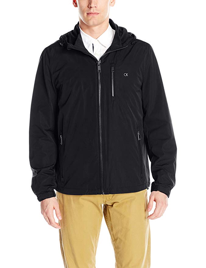 Calvin Klein Men's Windbreaker Hooded Jacket