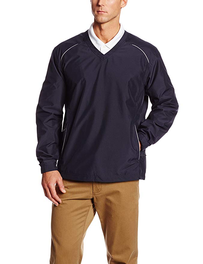 Cutter & Buck Men's Big-Tall Cb Weathertec Beacon V-Neck Jacket