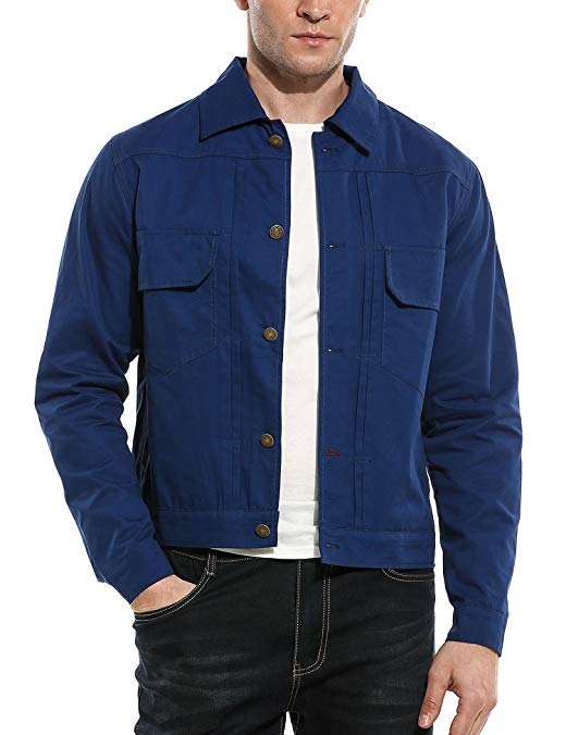 COOFANDY Men's Classical Casual Cotton Trucker Jacket