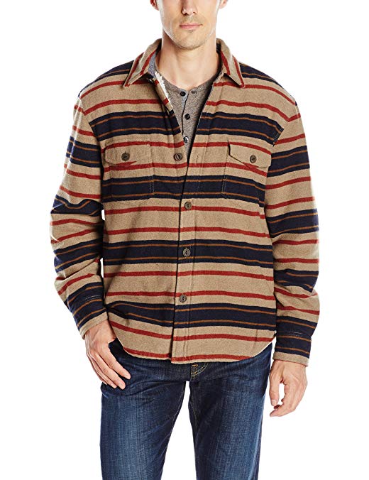 True Grit Men's Summit Baja Stripe Shirt Jacket