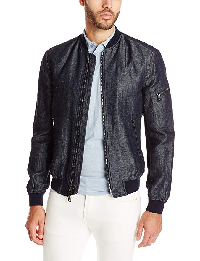 John Varvatos Collection Men's Slim-Fit Bomber Jacket