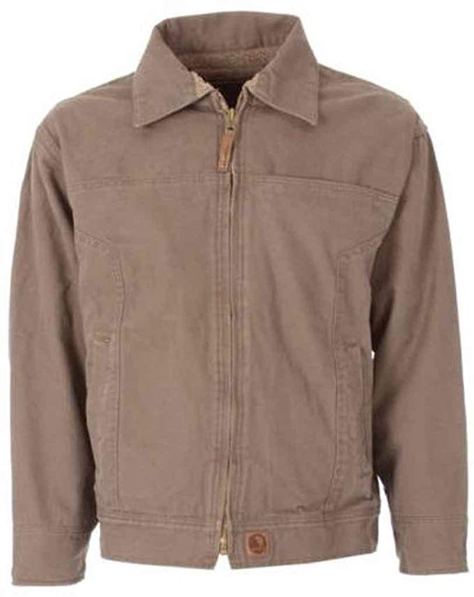 Berne Apparel Men's Sanded Aviator Jacket-Quilt Lined Hickory